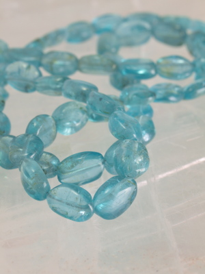 Blue Apatite Bead Necklace